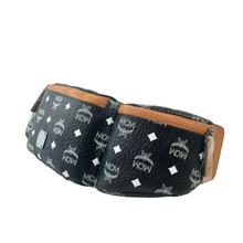 Load image into Gallery viewer, MCM Visetos Canvas Sling Belt Bag Black