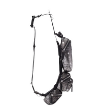 Load image into Gallery viewer, MCM Visetos Silver Gradient Canvas 4-in-1 Sling Belt Bag Black