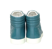 Load image into Gallery viewer, Gucci Imprime Leather High-top Sneakers Aqua
