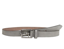 Load image into Gallery viewer, Gucci Suede Silver Buckle Belt Light Grey