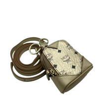 Load image into Gallery viewer, MCM Berlin Visetos Canvas Crossbody Bag Gold