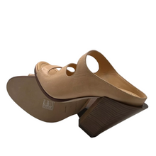 Load image into Gallery viewer, Burberry Leather Heel Sandals Light Almond