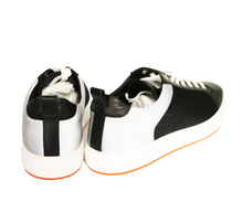 Load image into Gallery viewer, MCM Leather/Canvas Reflective Sneaker Black