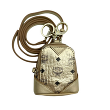 Load image into Gallery viewer, MCM Berlin Visetos Canvas Crossbody Bag Gold