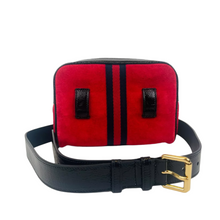 Load image into Gallery viewer, Gucci Ophidia Suede Belt Bag Red
