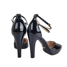 Load image into Gallery viewer, Gucci Leather Ankle Strap Heel Pumps Black