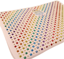 Load image into Gallery viewer, MCM Lotus Leather Crystals Pouch Pink