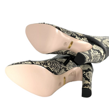 Load image into Gallery viewer, Gucci Python Leather Calf Heel Boots Beige