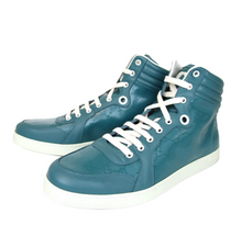 Load image into Gallery viewer, Gucci Imprime Leather High-top Sneakers Aqua