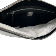 Load image into Gallery viewer, MCM Robot Design Leather Wristlet Pouch Bag Silver