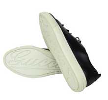 Load image into Gallery viewer, Gucci Men Leather Lace-up Sneaker Black