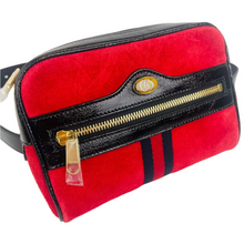 Load image into Gallery viewer, Gucci Ophidia Suede Belt Bag Red