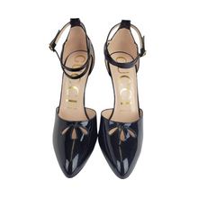 Load image into Gallery viewer, Gucci Leather Ankle Strap Heel Pumps Black