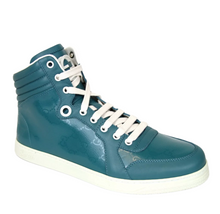 Load image into Gallery viewer, Gucci Imprime Leather High-top Sneakers Aqua