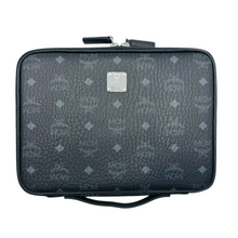 Load image into Gallery viewer, MCM Visetos Coated Canvas iPad Case Pouch Black