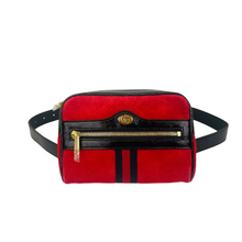Load image into Gallery viewer, Gucci Ophidia Suede Belt Bag Red