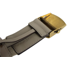 Load image into Gallery viewer, Gucci Fabric Military Anchor Buckle Belt Beige