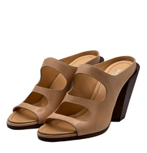 Load image into Gallery viewer, Burberry Leather Heel Sandals Light Almond