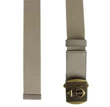 Load image into Gallery viewer, Gucci Fabric Military Anchor Buckle Belt Beige