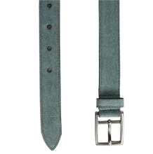 Load image into Gallery viewer, Gucci Suede Silver Buckle Belt Teal