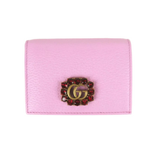Load image into Gallery viewer, Gucci Marmont Women's w/Crystal Double G Leather Wallet Pink