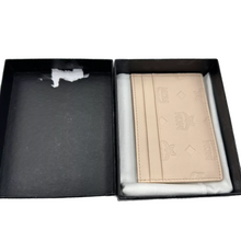 Load image into Gallery viewer, MCM Leather Logo Card Holder Beige