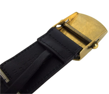 Load image into Gallery viewer, Gucci Fabric Brass Buckle Belt Bicolor