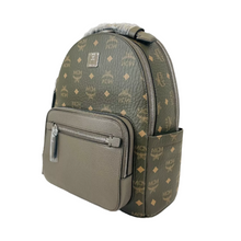 Load image into Gallery viewer, MCM Visetos Canvas Backpack Green