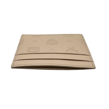 Load image into Gallery viewer, MCM Leather Logo Card Holder Beige
