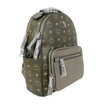 Load image into Gallery viewer, MCM Visetos Canvas Backpack Green