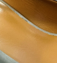 Load image into Gallery viewer, GUCCI Leather Open-Toe Pump Light Grey 38.5/US 8.5