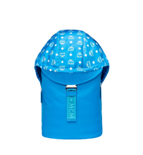 Load image into Gallery viewer, MCM Nylon Detachable Hood Backpack Blue