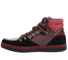 Load image into Gallery viewer, Gucci Leather Suede High-top Sneaker Dark Red
