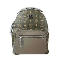 Load image into Gallery viewer, MCM Visetos Canvas Backpack Green