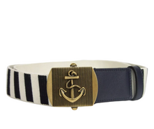 Load image into Gallery viewer, Gucci Fabric Brass Buckle Belt Bicolor