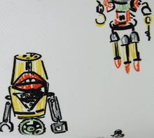 Load image into Gallery viewer, Prada Leather Robot Print Zip Around Wallet White