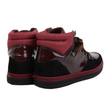 Load image into Gallery viewer, Gucci Leather Suede High-top Sneaker Dark Red