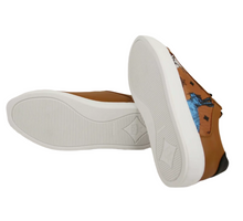Load image into Gallery viewer, MCM Visetos Leather Rabbit Print Sneaker Brown