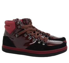 Load image into Gallery viewer, Gucci Leather Suede High-top Sneaker Dark Red