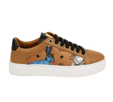 Load image into Gallery viewer, MCM Visetos Leather Rabbit Print Sneaker Brown