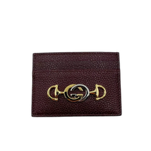 Load image into Gallery viewer, Gucci Zumi Leather Card Holder Burgundy