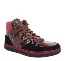 Load image into Gallery viewer, Gucci Leather Suede High-top Sneaker Dark Red