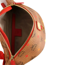 Load image into Gallery viewer, MCM Visetos Canvas Cognac Spectrum Belt Bag Brown