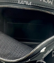 Load image into Gallery viewer, MCM Visetos Leather/Nylon 4-in-1 Sling Belt Bag Black