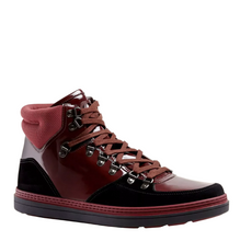 Load image into Gallery viewer, Gucci Leather Suede High-top Sneaker Dark Red