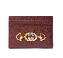 Load image into Gallery viewer, Gucci Zumi Leather Card Holder Burgundy