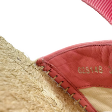 Load image into Gallery viewer, Gucci Leather/Raffia GG Espadrille Flat Sandals Pink