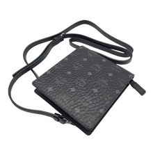 Load image into Gallery viewer, MCM Visetos Canvas Zipped Lanyard Wallet Black