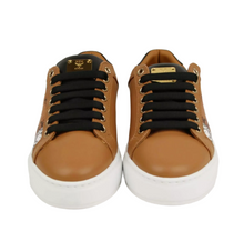 Load image into Gallery viewer, MCM Visetos Leather Rabbit Print Sneaker Brown