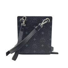 Load image into Gallery viewer, MCM Visetos Canvas Zipped Lanyard Wallet Black